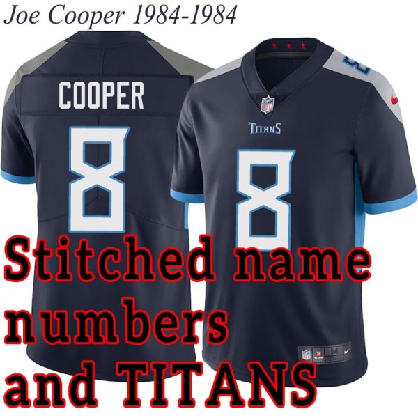 Navy Home Joe Cooper Jersey Tennessee Titans #8