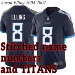 Navy Home Aaron Elling Jersey Tennessee Titans #8