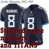 Navy Home Archie Manning Jersey Tennessee Titans #8