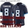 Navy Home Johnny Townsend Jersey Tennessee Titans #8