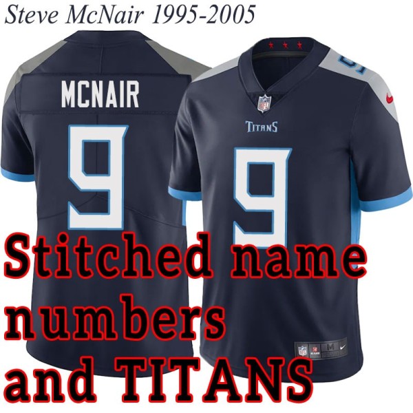 Navy Home Steve McNair Jersey Tennessee Titans #9