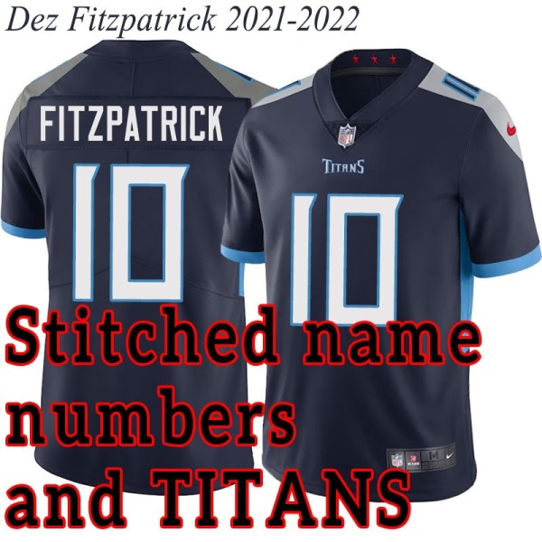 Navy Home Dez Fitzpatrick Jersey Tennessee Titans #10