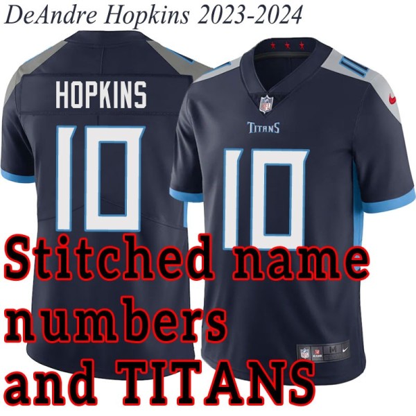 Navy Home DeAndre Hopkins Jersey Tennessee Titans #10