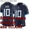 Navy Home Oliver Luck Jersey Tennessee Titans #10