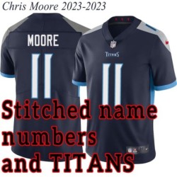 Navy Home Chris Moore Jersey Tennessee Titans #11
