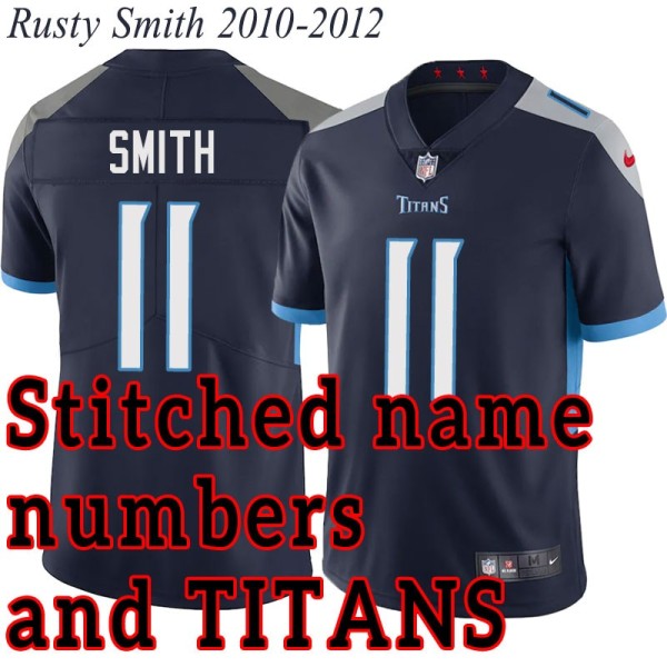 Navy Home Rusty Smith Jersey Tennessee Titans #11