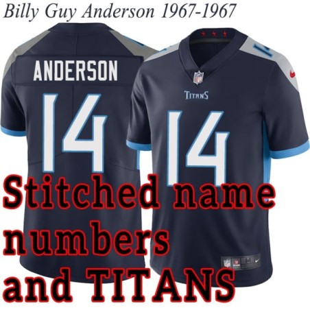 Navy Home Billy Guy Anderson Jersey Tennessee Titans #14