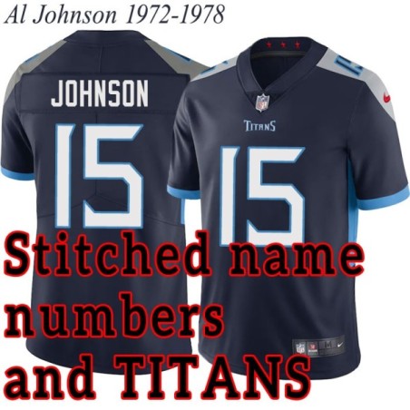 Navy Home Al Johnson Jersey Tennessee Titans #15