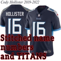 Navy Home Cody Hollister Jersey Tennessee Titans #16