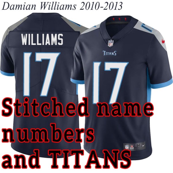 Navy Home Damian Williams Jersey Tennessee Titans #17