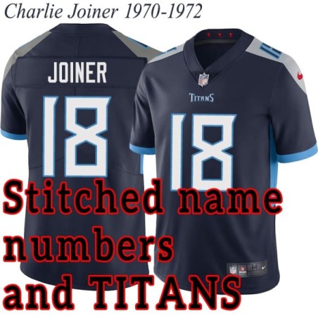 Navy Home Charlie Joiner Jersey Tennessee Titans #18