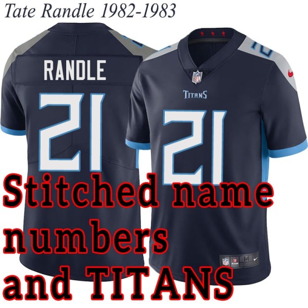 Navy Home Tate Randle Jersey Tennessee Titans #21