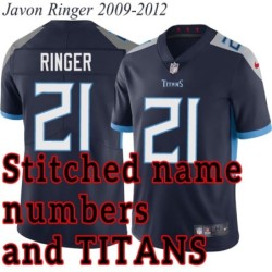 Navy Home Javon Ringer Jersey Tennessee Titans #21