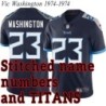 Navy Home Vic Washington Jersey Tennessee Titans #23