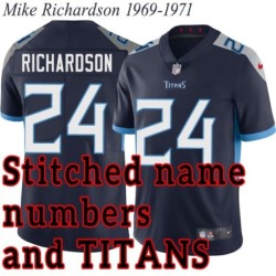Navy Home Mike Richardson Jersey Tennessee Titans #24