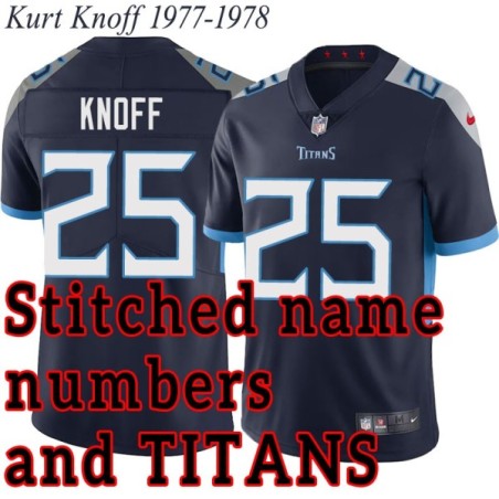 Navy Home Kurt Knoff Jersey Tennessee Titans #25