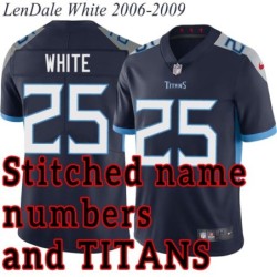 Navy Home LenDale White Jersey Tennessee Titans #25