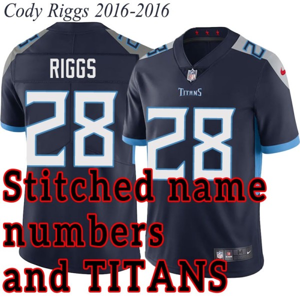 Navy Home Cody Riggs Jersey Tennessee Titans #28