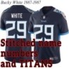Navy Home Bucky White Jersey Tennessee Titans #29