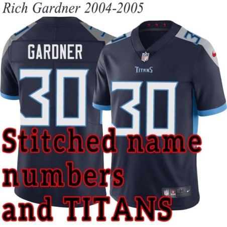 Navy Home Rich Gardner Jersey Tennessee Titans #30