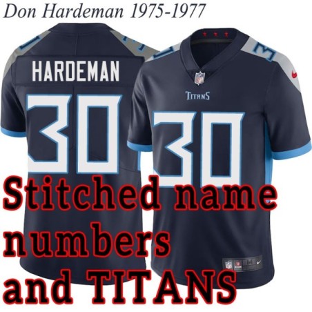 Navy Home Don Hardeman Jersey Tennessee Titans #30