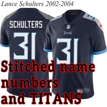 Navy Home Lance Schulters Jersey Tennessee Titans #31