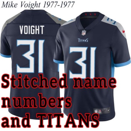Navy Home Mike Voight Jersey Tennessee Titans #31