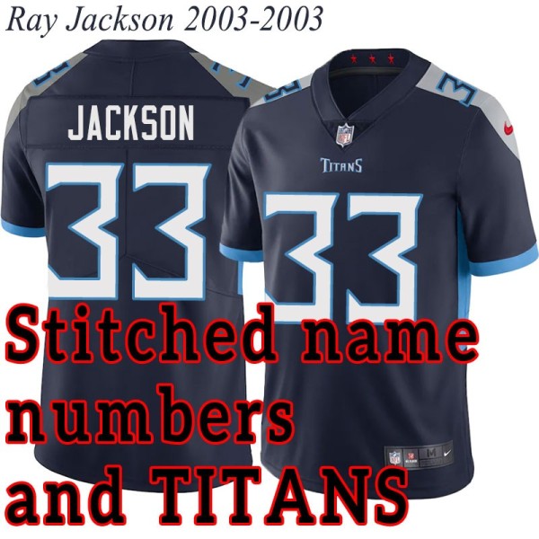 Navy Home Ray Jackson Jersey Tennessee Titans #33