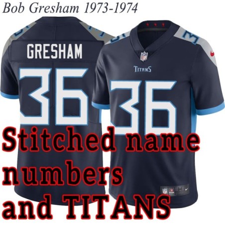Navy Home Bob Gresham Jersey Tennessee Titans #36