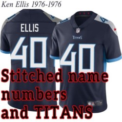 Navy Home Ken Ellis Jersey Tennessee Titans #40