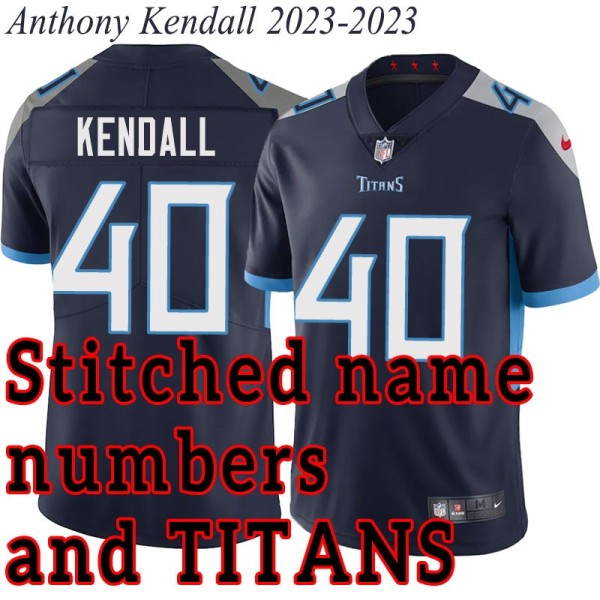 Navy Home Anthony Kendall Jersey Tennessee Titans #40