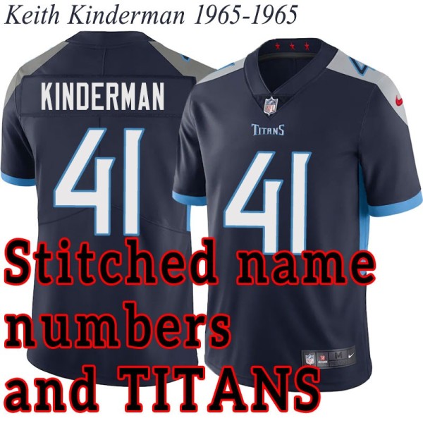 Navy Home Keith Kinderman Jersey Tennessee Titans #41
