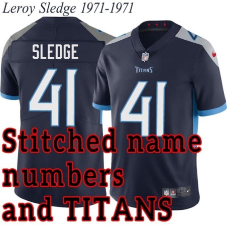 Navy Home Leroy Sledge Jersey Tennessee Titans #41
