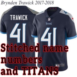 Navy Home Brynden Trawick Jersey Tennessee Titans #41