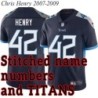 Navy Home Chris Henry Jersey Tennessee Titans #42