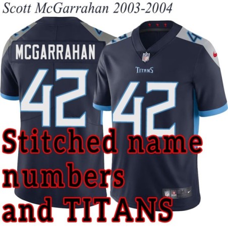 Navy Home Scott McGarrahan Jersey Tennessee Titans #42