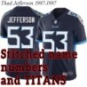 Navy Home Thad Jefferson Jersey Tennessee Titans #53