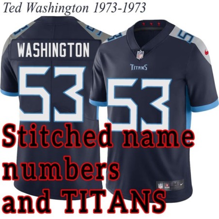 Navy Home Ted Washington Jersey Tennessee Titans #53