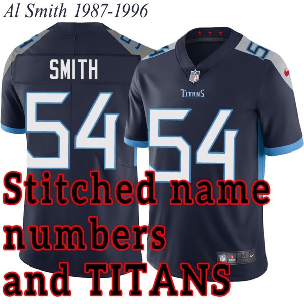 Navy Home Al Smith Jersey Tennessee Titans #54