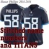 Navy Home Shaun Phillips Jersey Tennessee Titans #58