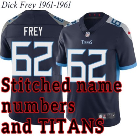 Navy Home Dick Frey Jersey Tennessee Titans #62