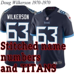 Navy Home Doug Wilkerson Jersey Tennessee Titans #63