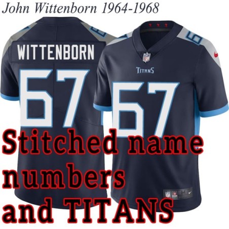 Navy Home John Wittenborn Jersey Tennessee Titans #67