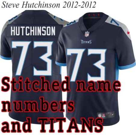 Navy Home Steve Hutchinson Jersey Tennessee Titans #73