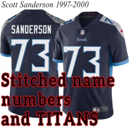 Navy Home Scott Sanderson Jersey Tennessee Titans #73