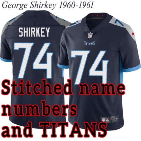 Navy Home George Shirkey Jersey Tennessee Titans #74