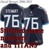 Navy Home David Stewart Jersey Tennessee Titans #76