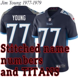 Navy Home Jim Young Jersey Tennessee Titans #77