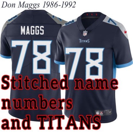 Navy Home Don Maggs Jersey Tennessee Titans #78