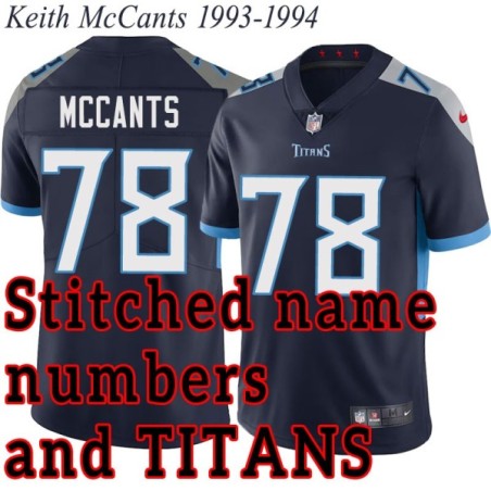 Navy Home Keith McCants Jersey Tennessee Titans #78